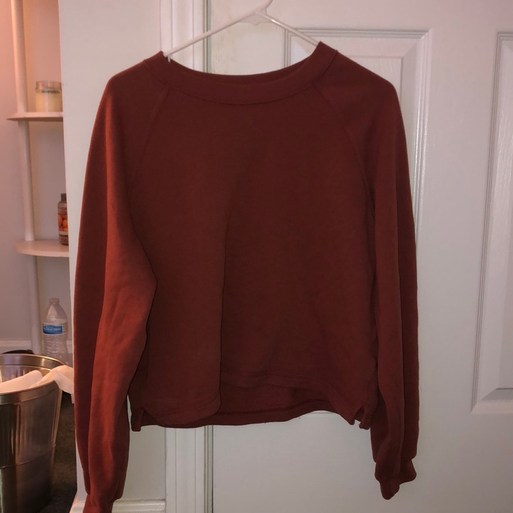 Balloon sleeve, cropped A&F sweater